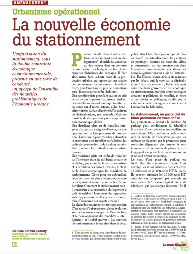 Article couv stationnement