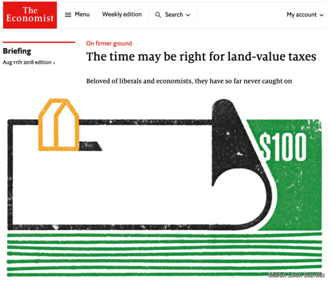 The time… land value taxes