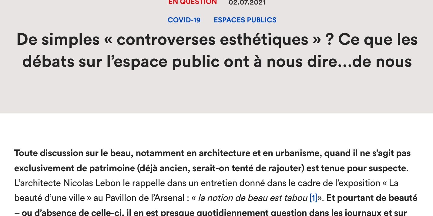 De simples controverses esthétiques ?