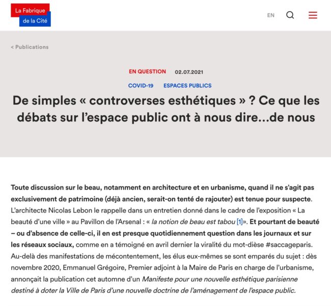 De simples controverses esthétiques ?